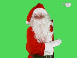 Santa Claus Promoting Stock Footage