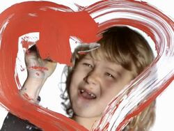 HD: Girl Drawing A Heart Shape Stock Footage