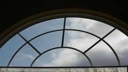 Moving Clouds Time Lapse Outside Home Window Stock Footage