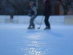 ice hockey rink Stock Footage