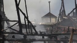 CLEAN : Blaze engulfs shops in Syrias Old Damascus News Clip