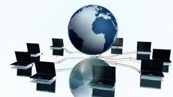 Global computer network Stock Footage