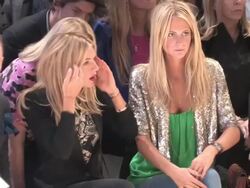 Sienna Miller, Savannah Miller at the Matthew Williamson: London Fashion Week S/S 2011 at London England. (Footage by WireImage Video/GettyImages) Stock Footage