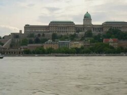 Buda Castle over the Danube Stock Footage