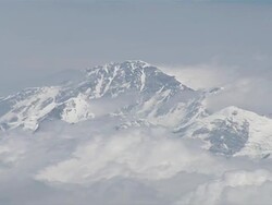 WS AERIAL PAN Snow covering  peaks in Himalayas   Stock Footage