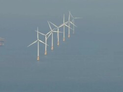 Wind turbines and Kent coastline News Clip