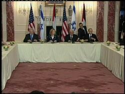 Arrivals, comments ahead of direct talks on MidEast peace News Clip