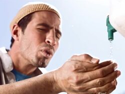 HD Super Slow-Mo: Muslim Process Of Ablution Stock Footage