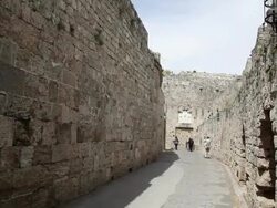 Crusader Walls, Rhodes City, Rhodes Island, Greece Stock Footage
