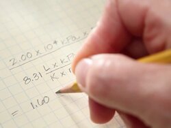 Hand Writing Equation Stock Footage