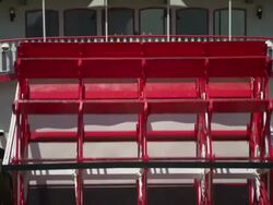  CU Steamboat paddle churning waters / New Orleans, Louisiana, United States Stock Footage