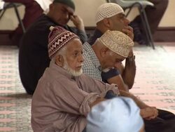 Muslim Men at Leicester Central Mosque News Clip