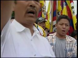 Protesters shave hair in protest against Olympic torch relay Instructional Video