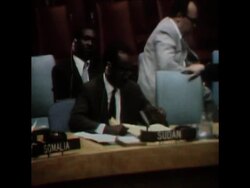 SYND 29-7-72 UNITED NATIONS RESOLUTION AGAINST RHODESIA News Clip