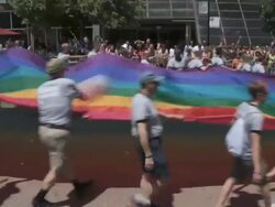 Annual Pride Parade 2011 on June 26, 2011 / Chicago, Illinois, USA Stock Footage