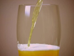 PILSNER GLASS FILLED WITH BEER-1080HD Stock Footage