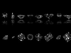 Assortment of Diamond Cuts Stock Footage