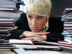 Hard workday in office Stock Footage