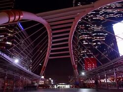 Public Skywalk, Time lapse Stock Footage