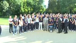 CLEAN : France celebrates return of its medal winning athletes News Clip