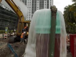 Miami Beach Takes Measures To Protect Against Rising Sea Levels Stock Footage