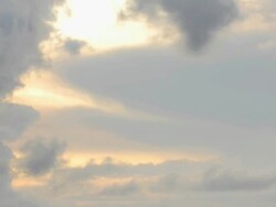 clouds forming above sunset Stock Footage