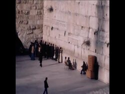 UPITN 27 11 77 GENERAL SHOTS OF THE AL AQSA MOSQUE, DOME OF THE ROCK / TEMPLE ON THE MOUNT AND WAILING WALL, IN JERUSALEM News Clip