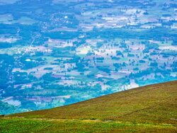 Mountain and remote valley Stock Footage