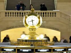 TIME LAPSE: Grand Central Terminal Clock, New York Stock Footage
