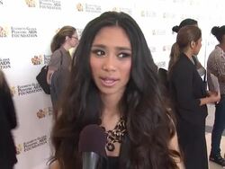 INTERVIEW - Jessica Sanchez on the event at Elizabeth Glaser Pediatric AIDS Foundation's 24th Annual A Time For Heroes Stock Footage