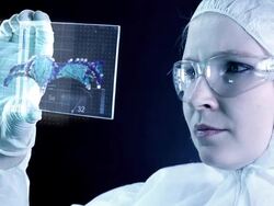 Genetic research in chemical laboratory. Stock Footage