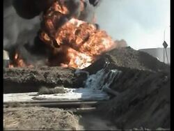 Fire rages at oil refinery, suspected industrial accident News Clip