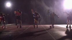 A group of runners compete in a race. Stock Footage