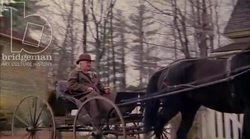 Town life in a 1900s town, 1908 - reenactment, clip 2 Stock Footage