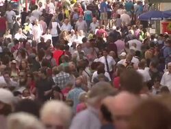 Tourists in centre of Valletta, Malta News Clip