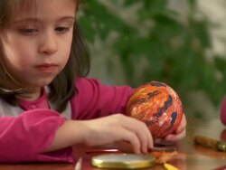 HD: Little Girl Doing Art Stock Footage
