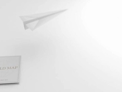 World map folds out on white. Three in one. Stock Footage