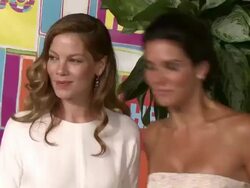 Michelle Monaghan and Angie Harmon at HBO's Official 2014 Emmy After Party Stock Footage