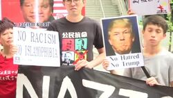 Protest over Bannon speech in Hong Kong News Clip