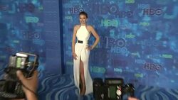 Aimee Teegarden at the HBO's Post Emmy Awards Reception - Arrivals Stock Footage
