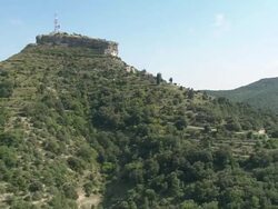 Over Hill To Reveal The Ardeche River Stock Footage