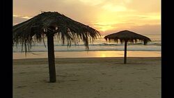 Sunset on Ngwe Saung beach in Myanmar News Clip