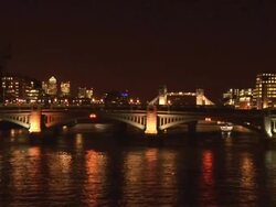 River Thames at Night, London 2 - HD & PAL Stock Footage