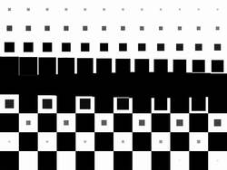 CHESSBOARD PATTERN : black squares, line progress, finally disappear (TRANSITION) Stock Footage