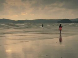 Paradise Beach Sunset Time Lapse Stock Footage