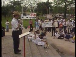 Philippines - Protest Against Pope's Visit News Clip