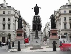 Statues at Waterloo Place Stock Footage