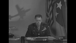 US General George Kenney speaking in Washington, DC News Clip