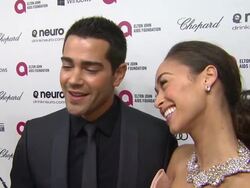 INTERVIEW - Cara Santana, Jesse Metcalfe - Elton John AIDS Foundation Presents 22nd Annual Academy Awards Viewing Party Sponsored By Chopard, Neuro Drinks And Wells Fargo Stock Footage