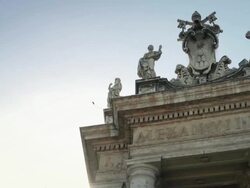 Saint Peter's Square in Vatican, Rome Stock Footage